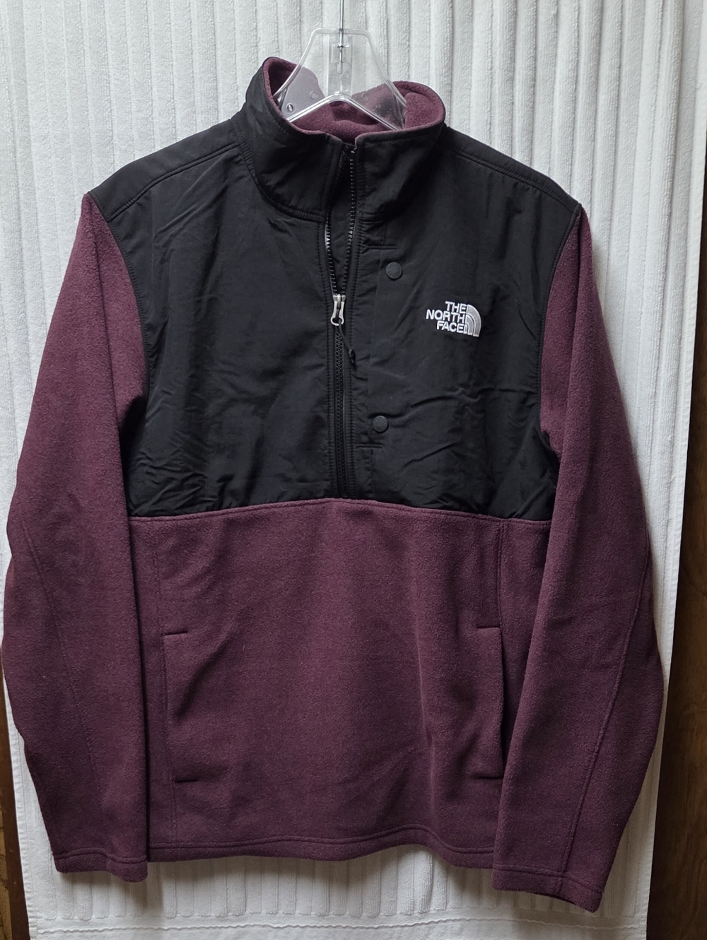The North Face Half-Zip Fleece Pullover - Plum & Black